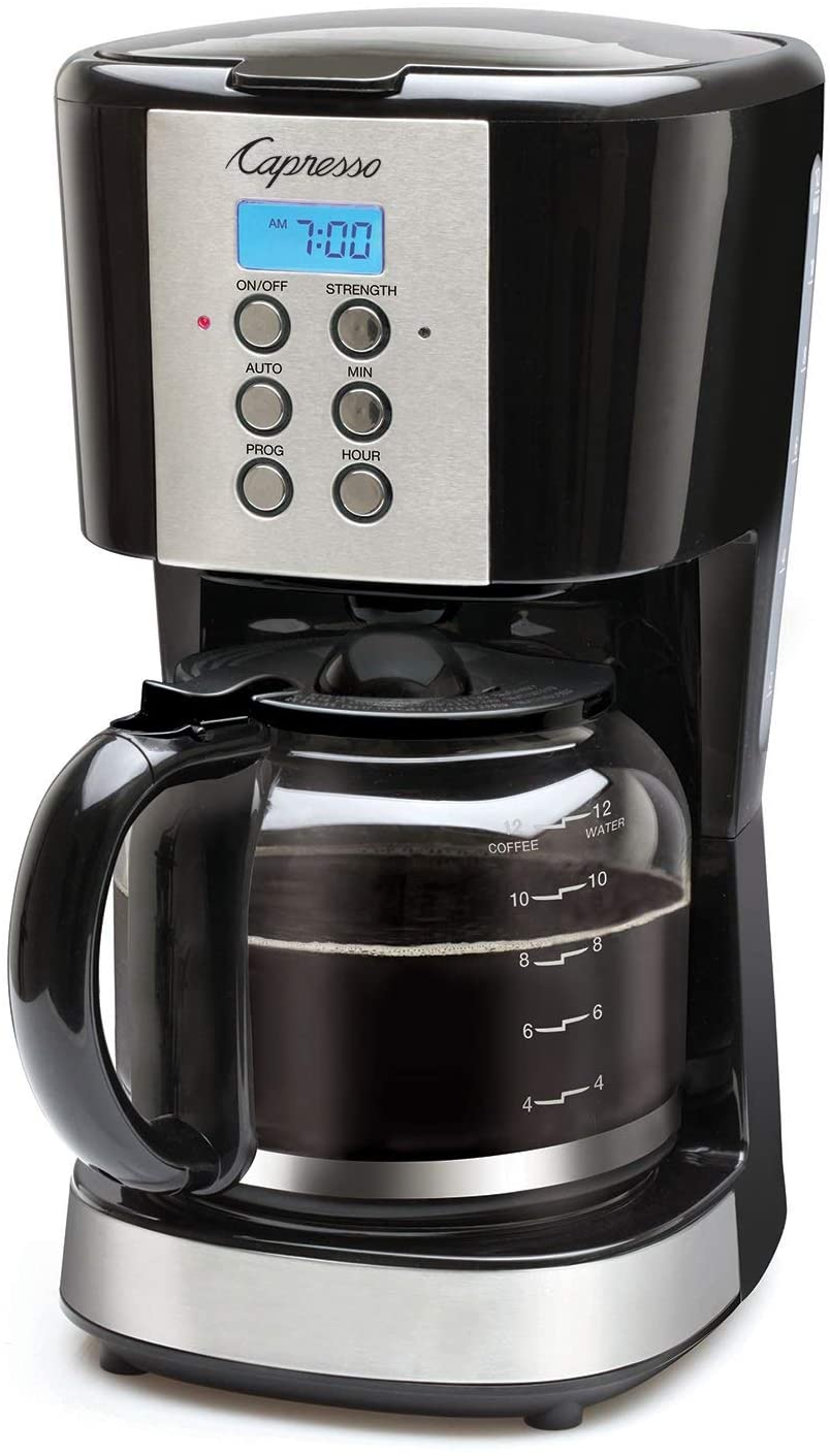 Capresso 12CUPCOFFEEMAKER-RB 414.01 12 Cup Programmable Coffee Maker, Black – Certified Refurbished