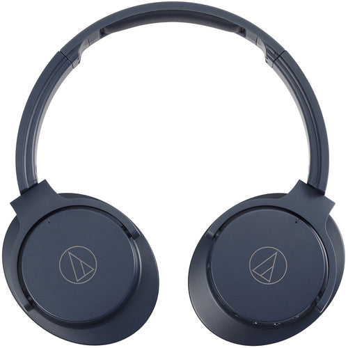 Audio-Technica ATH-ANC500BTNV-RB QuietPoint Wireless Headphones Navy Refurbished