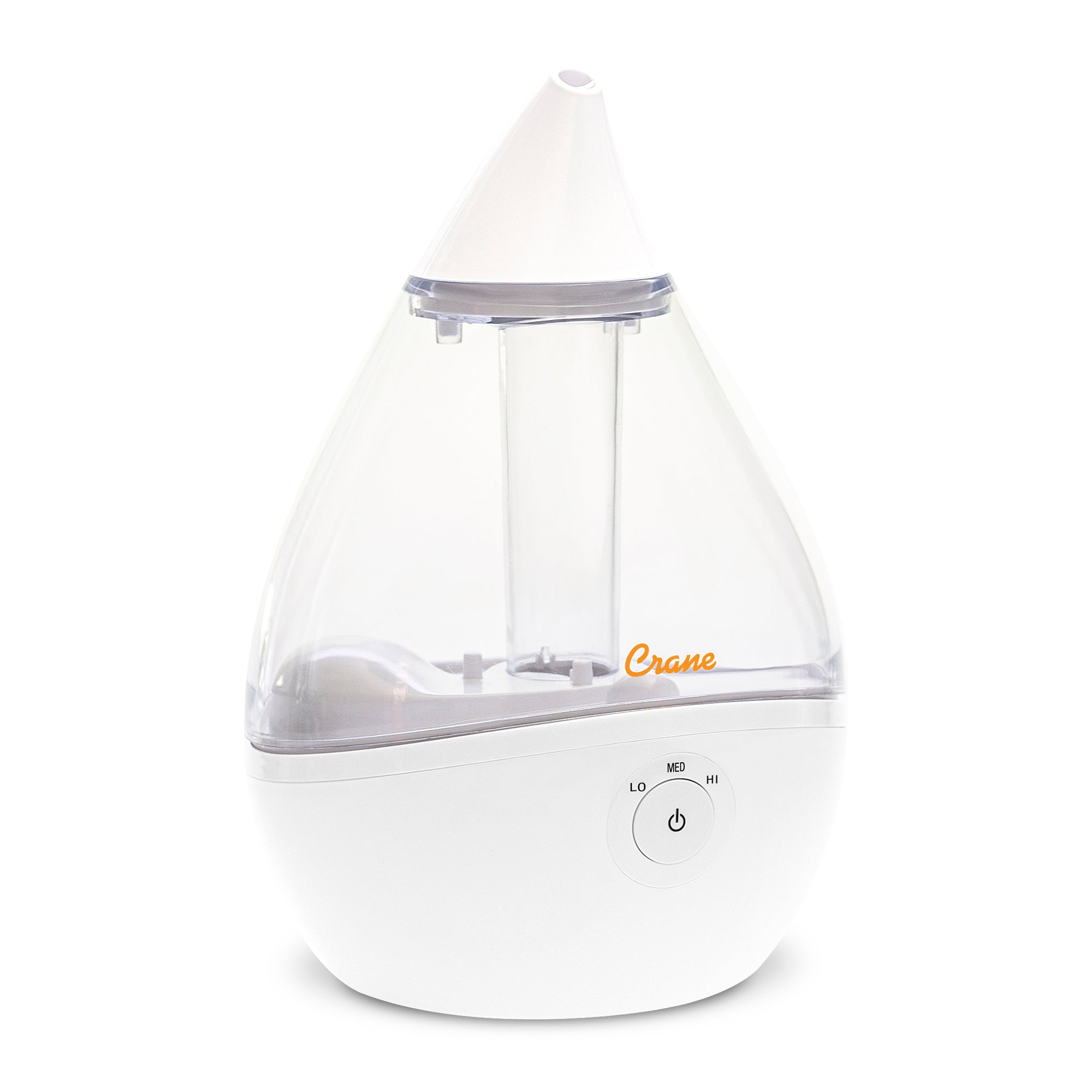 Crane RB-5302CW Droplet Ultrasonic Cool Mist 0.5 Gallon Humidifier Clear - Certified Refurbished