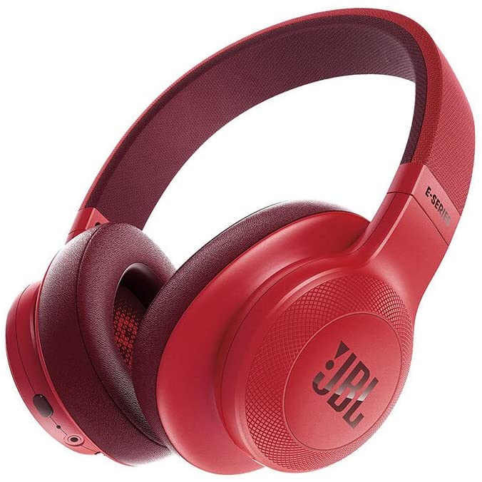 JBL JBLE55BTRED-Z Bluetooth Over Ear Headphones Red - Certified Refurbished
