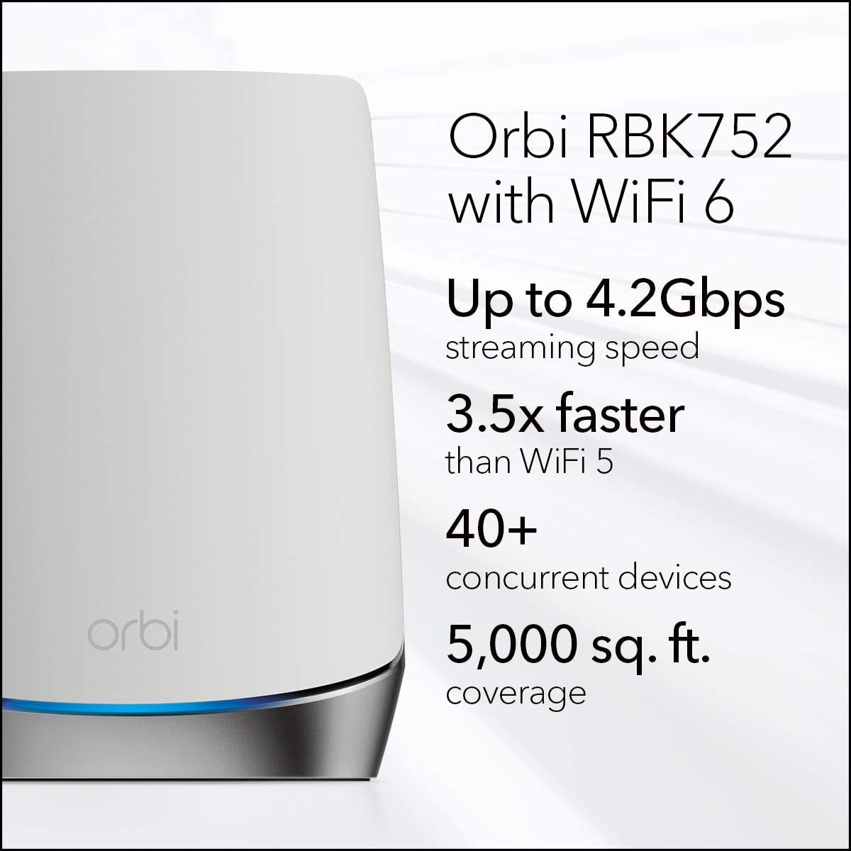 Netgear RBK752-100NAR Orbi AX4200 Wireless Tri-Band Mesh Wi-Fi System – Certified Refurbished