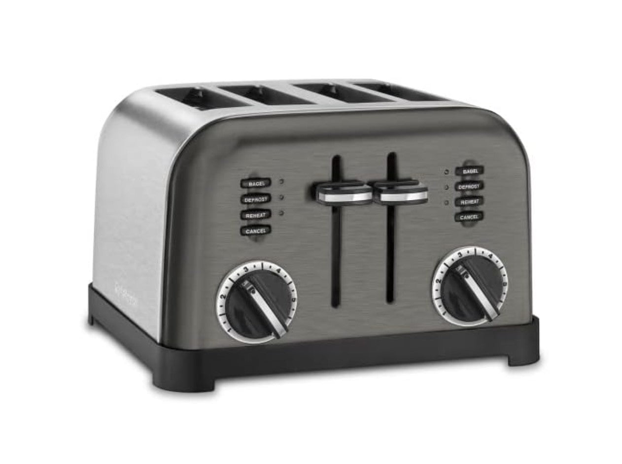 Cuisinart CPT-180BKS Classic 4-Slice Toaster, Black/Stainless Steel - Certified Refurbished