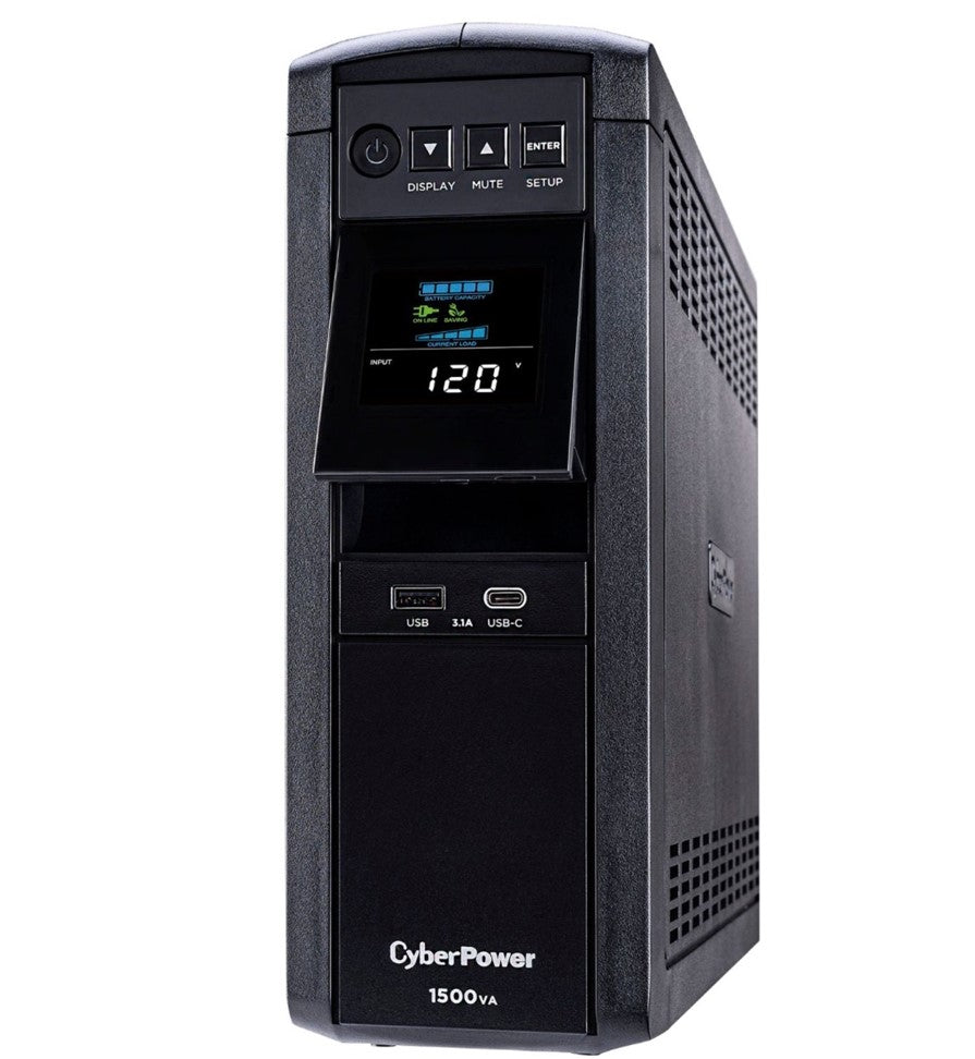 CyberPower GX1500U-R Gaming 1500VA 12 Outlets Sine Wave LCD UPS - Certified Refurbished