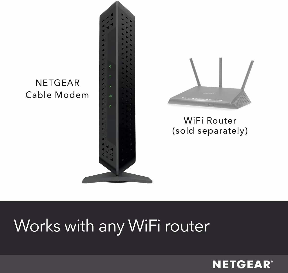NETGEAR CM600-1AZNAS-USED High Speed 960Mbps DOCSIS 3.0 24x8 Cable Modem - Used