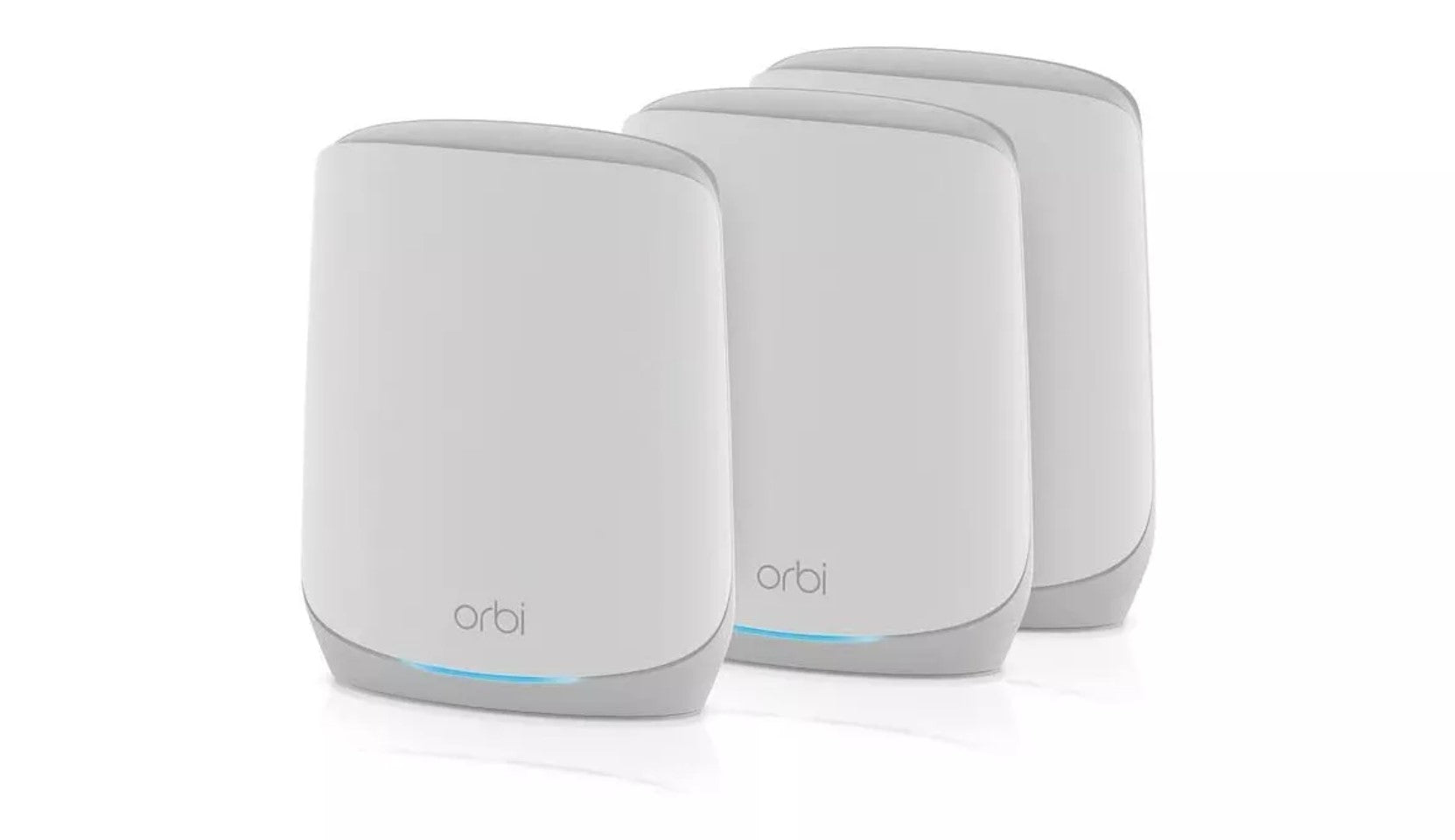 Netgear Orbi RBK763-100NAR AX5400 Tri-band WiFi 6 Mesh System, 5.4Gbps, Router + 2 Satellites - Certified Refurbished