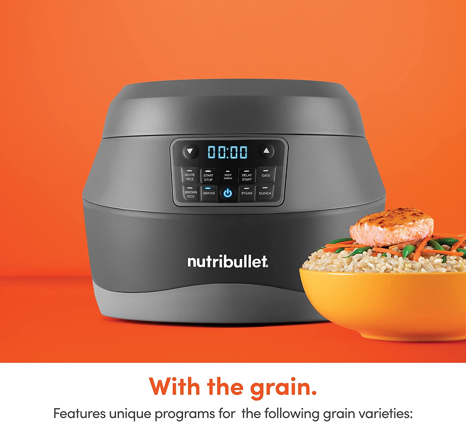 Nutribullet RNBG50100 Every Grain 10-Cup Rice & Grain Cooker - Certified Refurbished