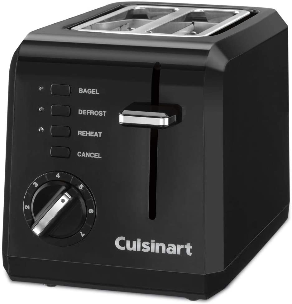 Cuisinart CPT-122BKFR CPT-122 2-Slice Compact Bagel Toaster, Black - Certified Refurbished