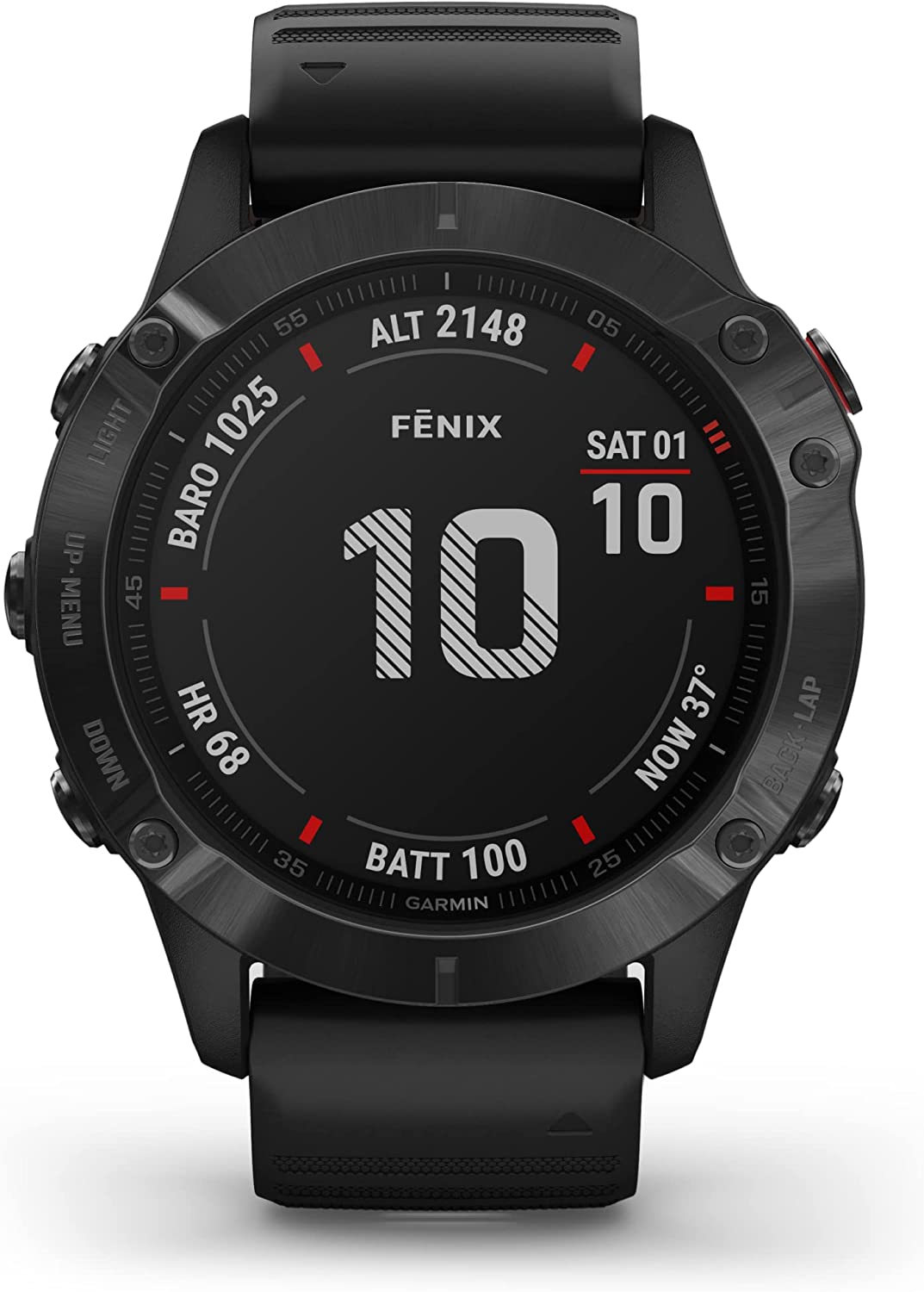 Garmin G010-N2157-00 Fenix 6X Pro Premium Multisport GPS Watch Black - Certified Refurbished