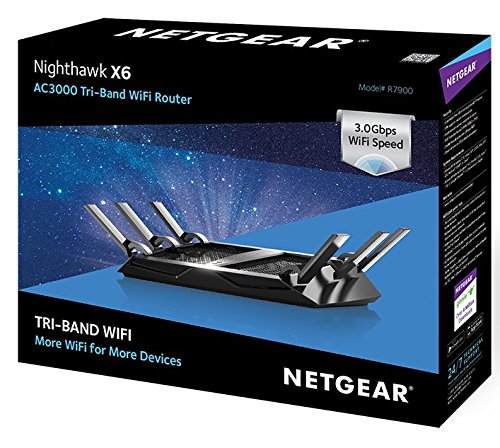 NETGEAR R7900P-100NAR Nighthawk X6S AC3000 Tri-Band Smart WiFi Router - Certified Refurbished