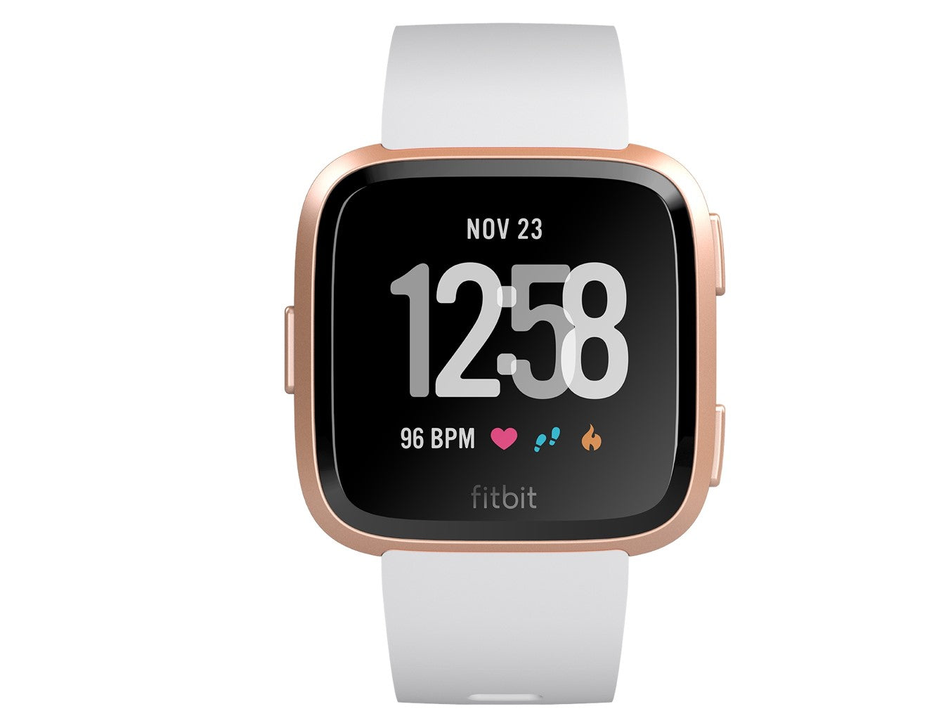 Fitbit FBR504RGWT-RB Versa Smart Watch, Rose Gold /White, One Size - Certified Refurbished
