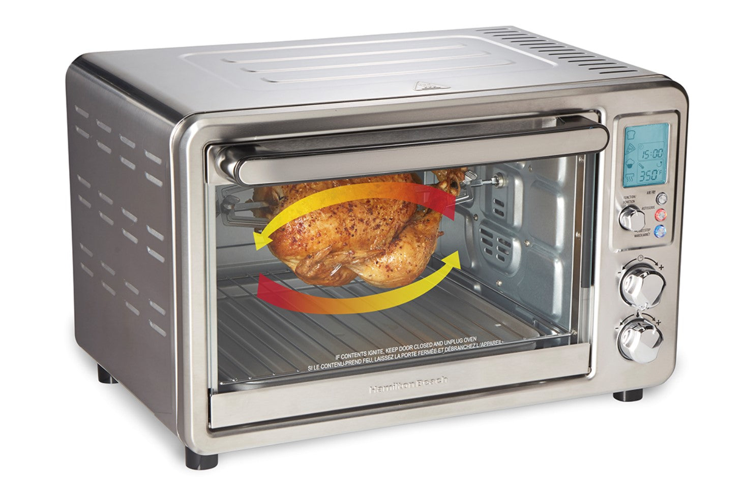 Hamilton Beach R31193 Sure-Crisp Digital Air Fryer Toaster Oven with Rotisserie - Certified Refurbished