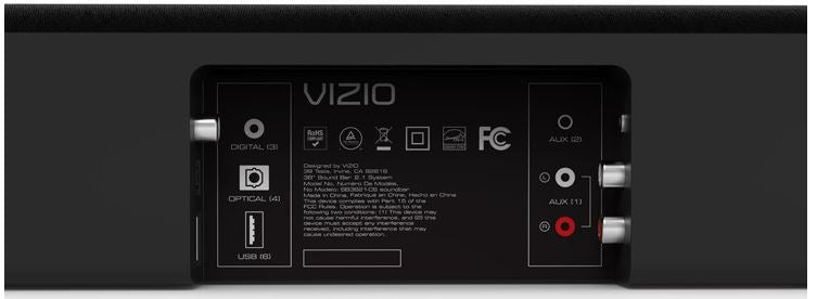 Vizio SB3821-C6C-RB 38" 2.1 Sound Bar System - Certified Refurbished