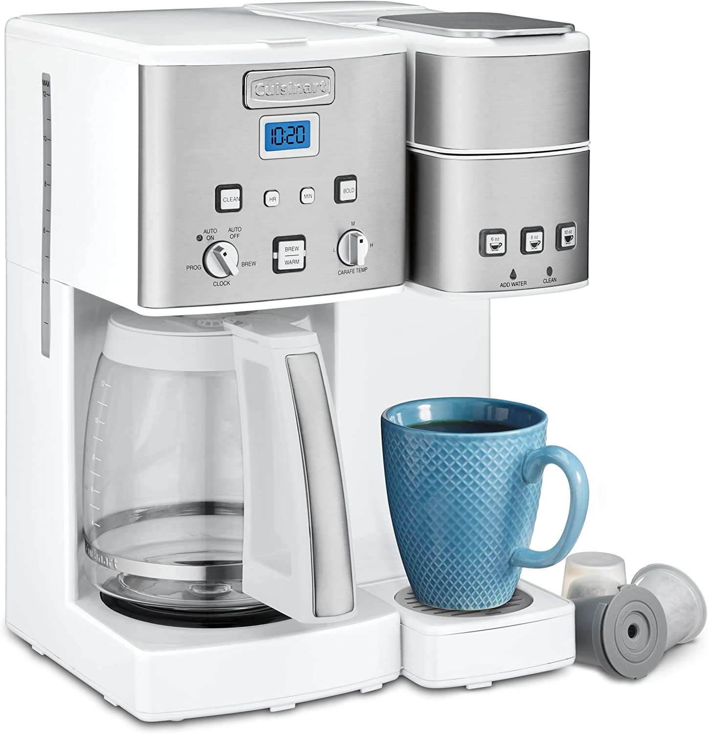 Cuisinart SS-15WFR 12 Cup K-Cup/Carafe Combo Coffeemaker White - Certified Refurbished